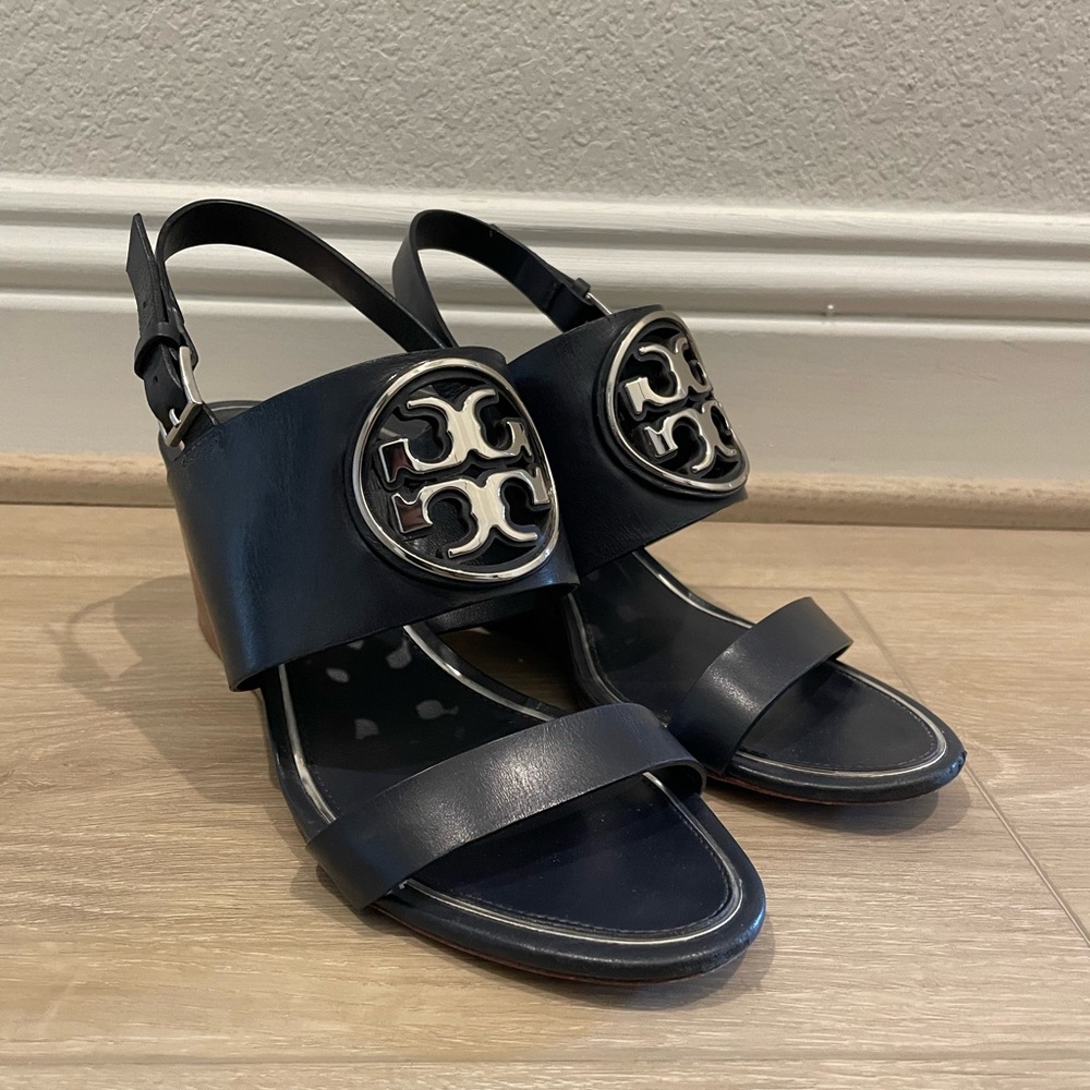 Tory Burch Metal Miller Wedges